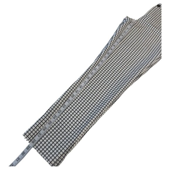 CAbi Women SZ 2 black-White Windowpanel Slim Ankle Trouser Pant -Business Casual - Picture 6 of 10